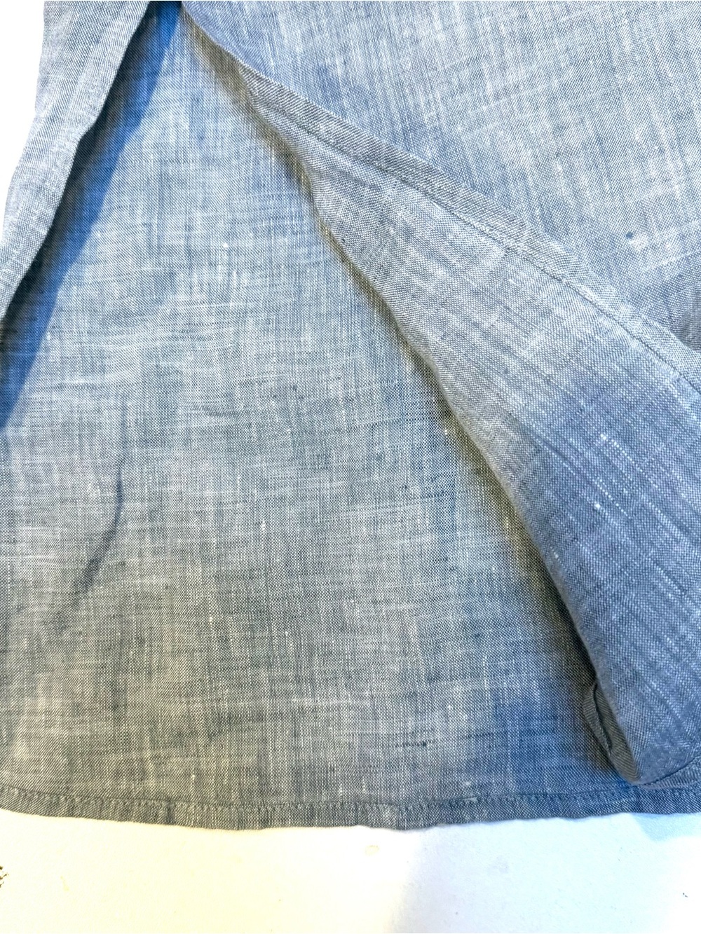 Eileen Fisher Light Blue Linen Tunic Shirt - Picture 4 of 7